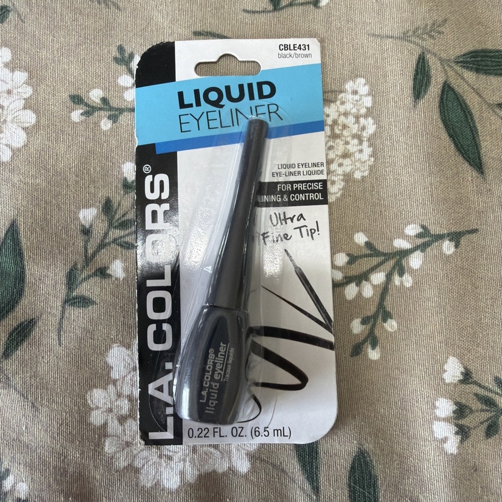 L.A. Colors Black/Brown Liquid Eyeliner CBLE431 3 ct. ultra fine tip